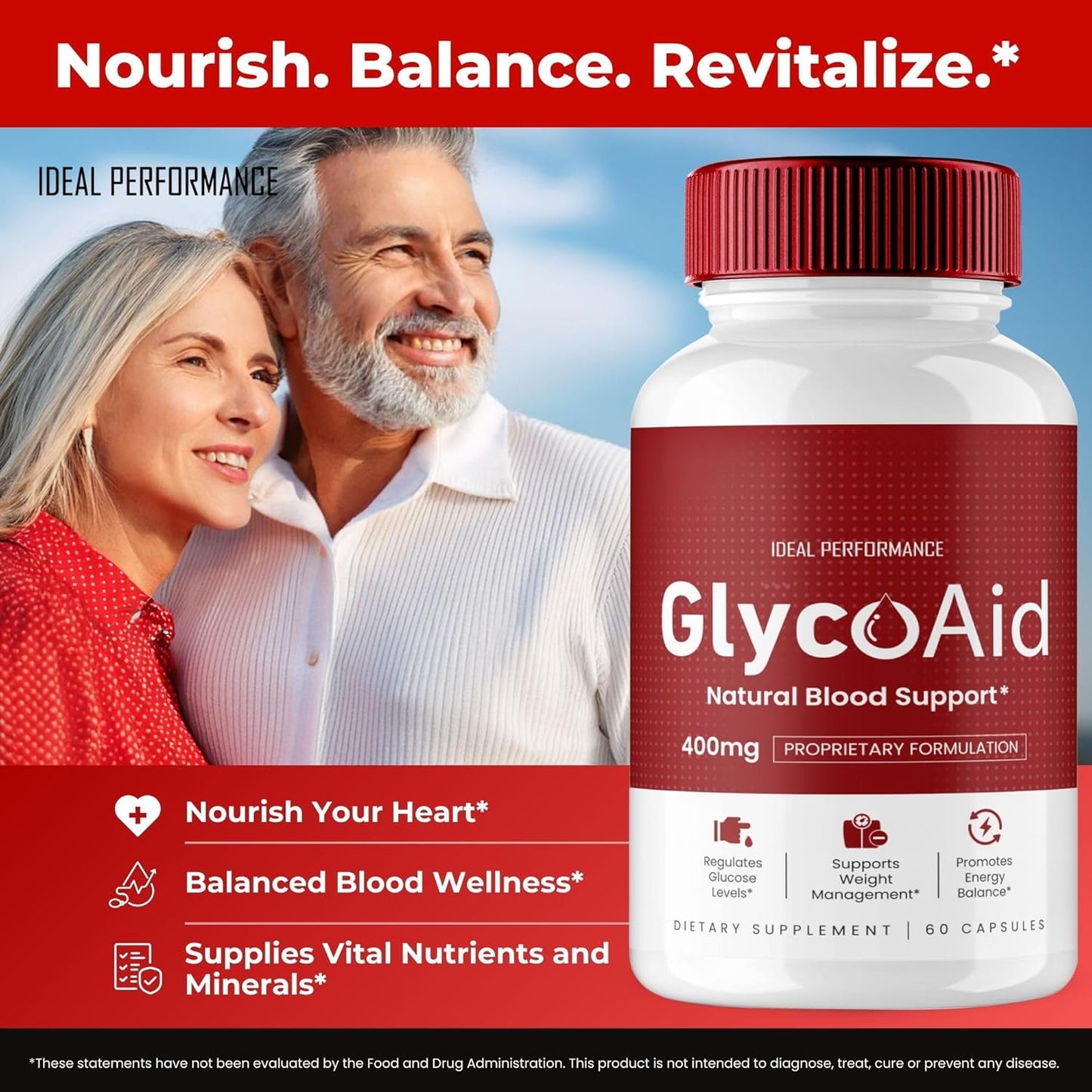 Glyco Aid Blood Support Pills - Advanced Formula Supplement for Maximum Strength - All Natural GlycoAid Capsules (2 Pack)