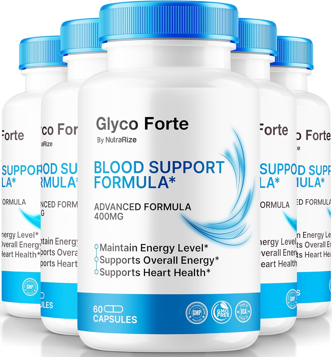GlycoForte Capsules (5 Pack) - Natural Formula for Blood Circulation Support - Premium 300 Capsules for Overall Health - Official Review