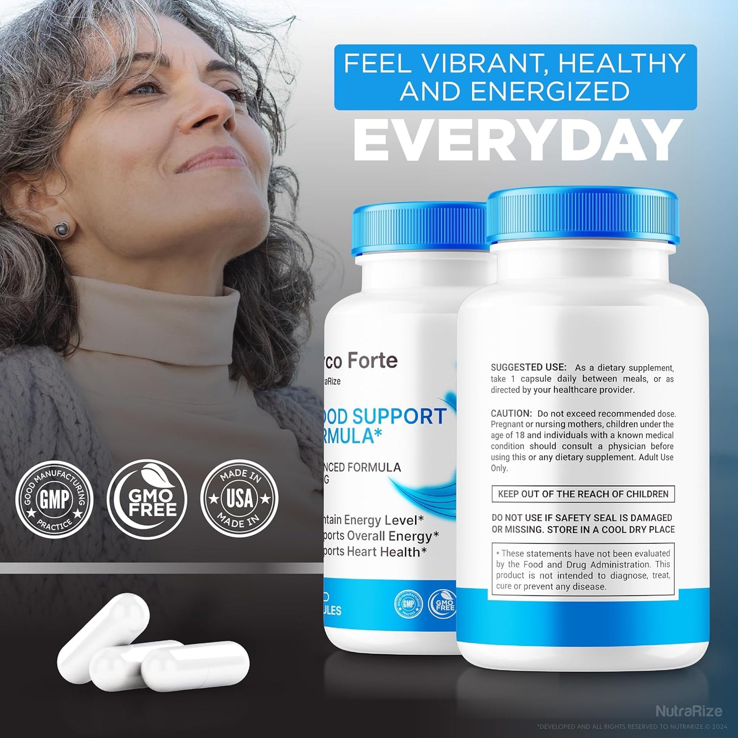 GlycoForte Capsules (5 Pack) - Natural Formula for Blood Circulation Support - Premium 300 Capsules for Overall Health - Official Review