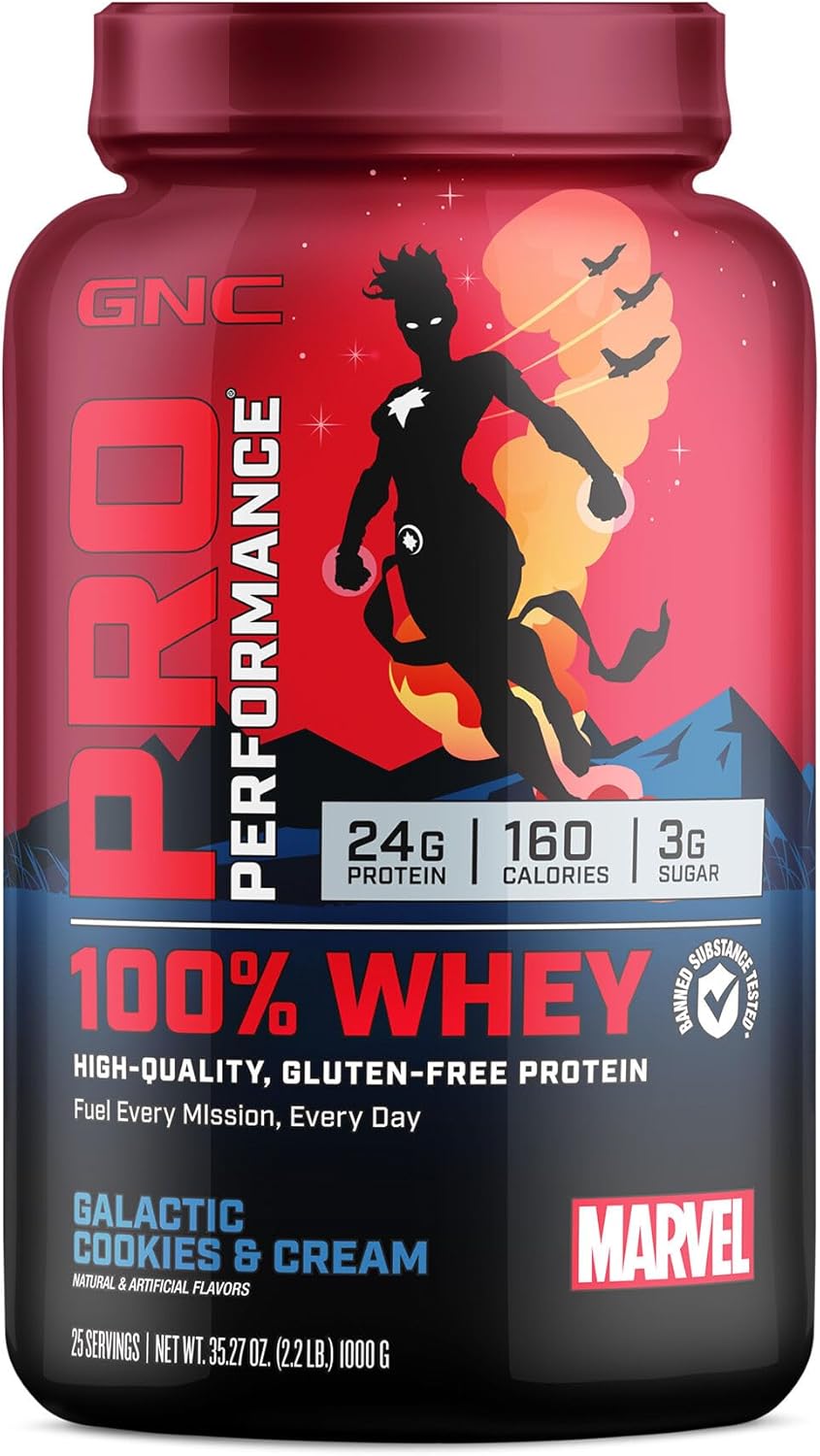 GNC Pro Performance Whey Protein Powder: Galactic Cookies & Cream Flavor - 25 Servings