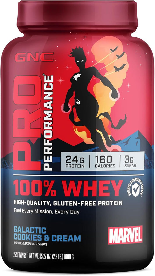 GNC Pro Performance Whey Protein Powder: Galactic Cookies & Cream Flavor - 25 Servings