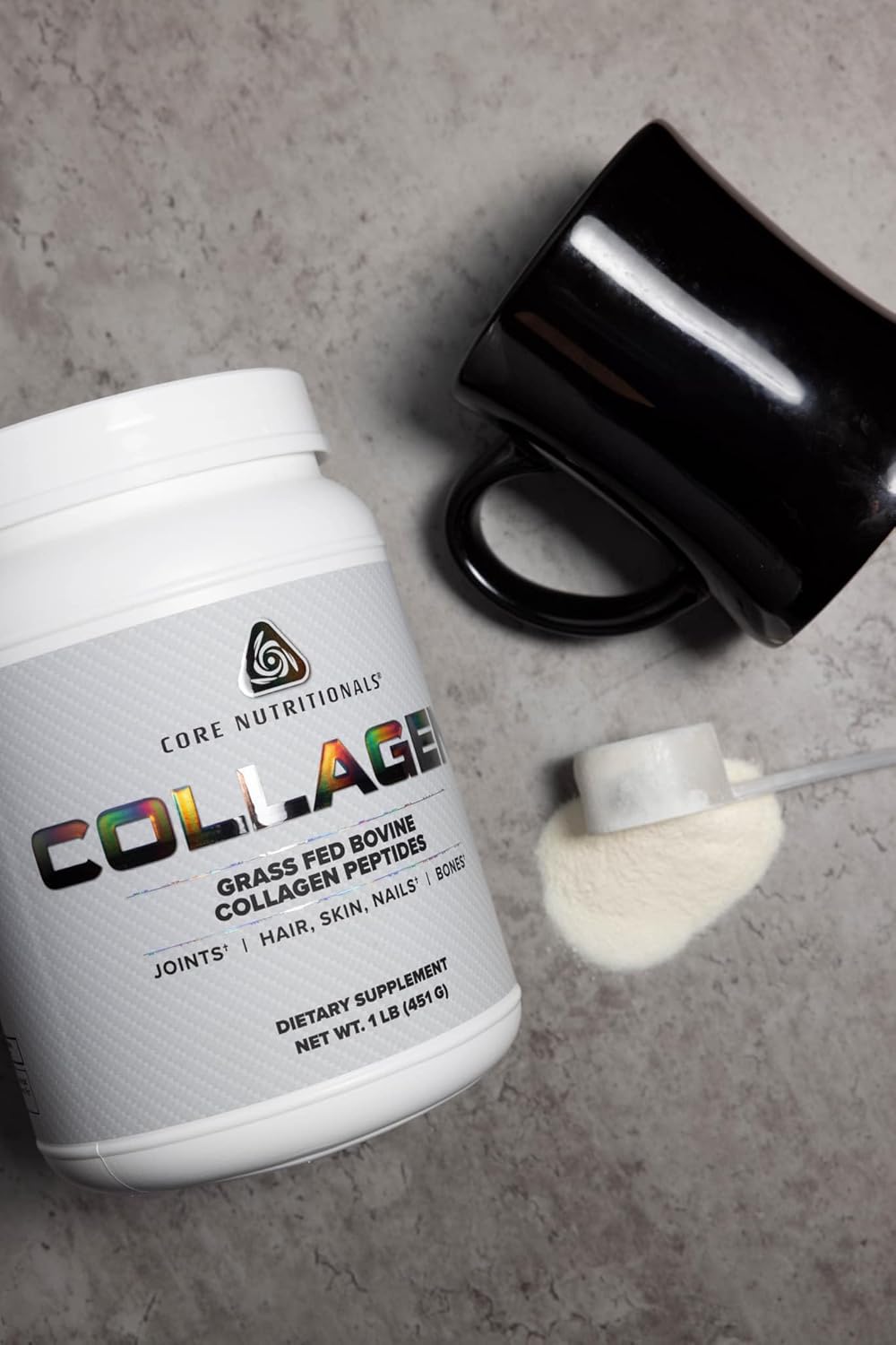 Grass Fed Bovine Collagen Peptides for Joints, Hair, Skin, Nails - Peach Mango, 35 Servings, 1 lb