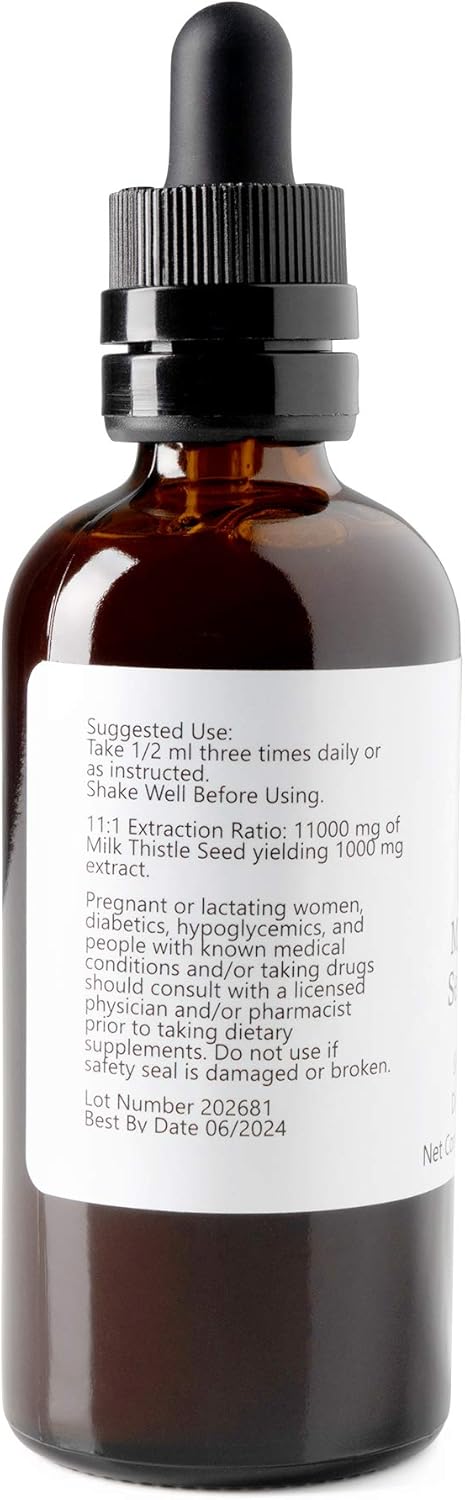 Greenbush Milk Thistle Concentrate 4 oz Liquid Extract for Liver Health