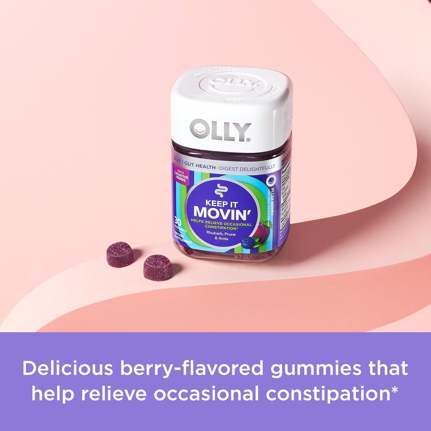 Hair and Constipation Relief Gummies Bundle - Keratin, Biotin, Rhubarb, Prunes - 60 + 30 Count