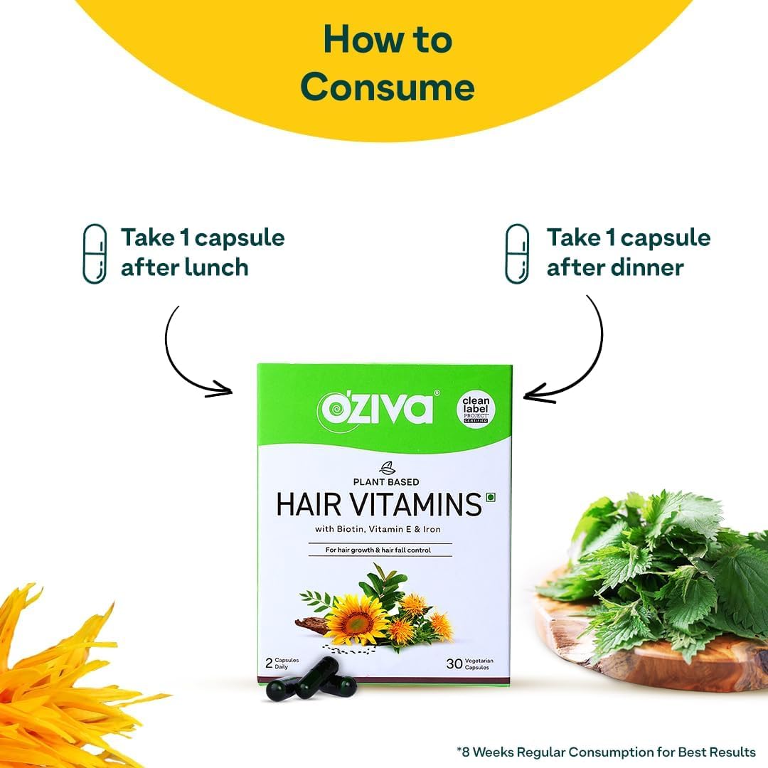 Hair Loss Prevention Capsules with Omega 3, Biotin, Vitamin A - Natural DHT Blocker - Hair Growth & Strength Supplement for Men & Women - 30 Caps