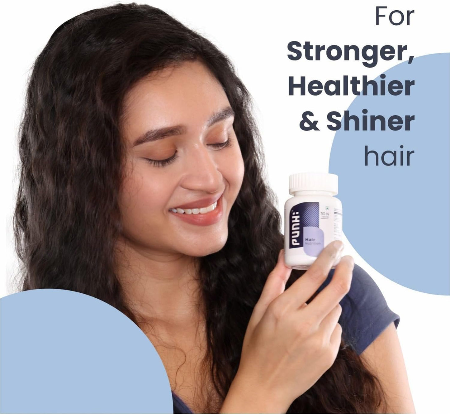 Hair Nutrition Supplement with Biotin, Vitamins, Minerals, Amino Acids & DHT Blockers - Promotes Hair Growth, Strengthens, Reduces Fall - 30 Veg Capsules for Men & Women