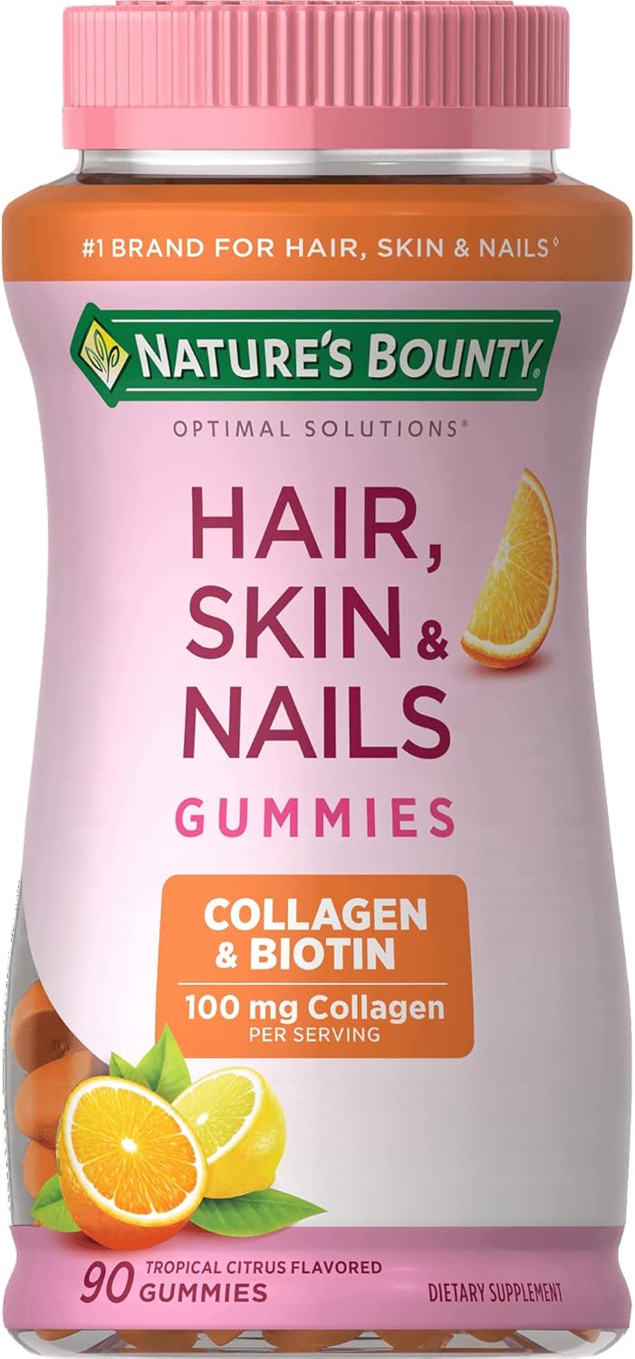 Hair, Skin, and Nails Gummies with Collagen and Biotin - 90 Count