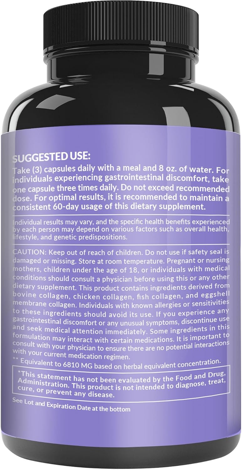Hair Skin and Nails Vitamins with Biotin 10000mcg, Collagen, and Saw Palmetto - Men and Women's Hair Growth Supplements (180 ct)