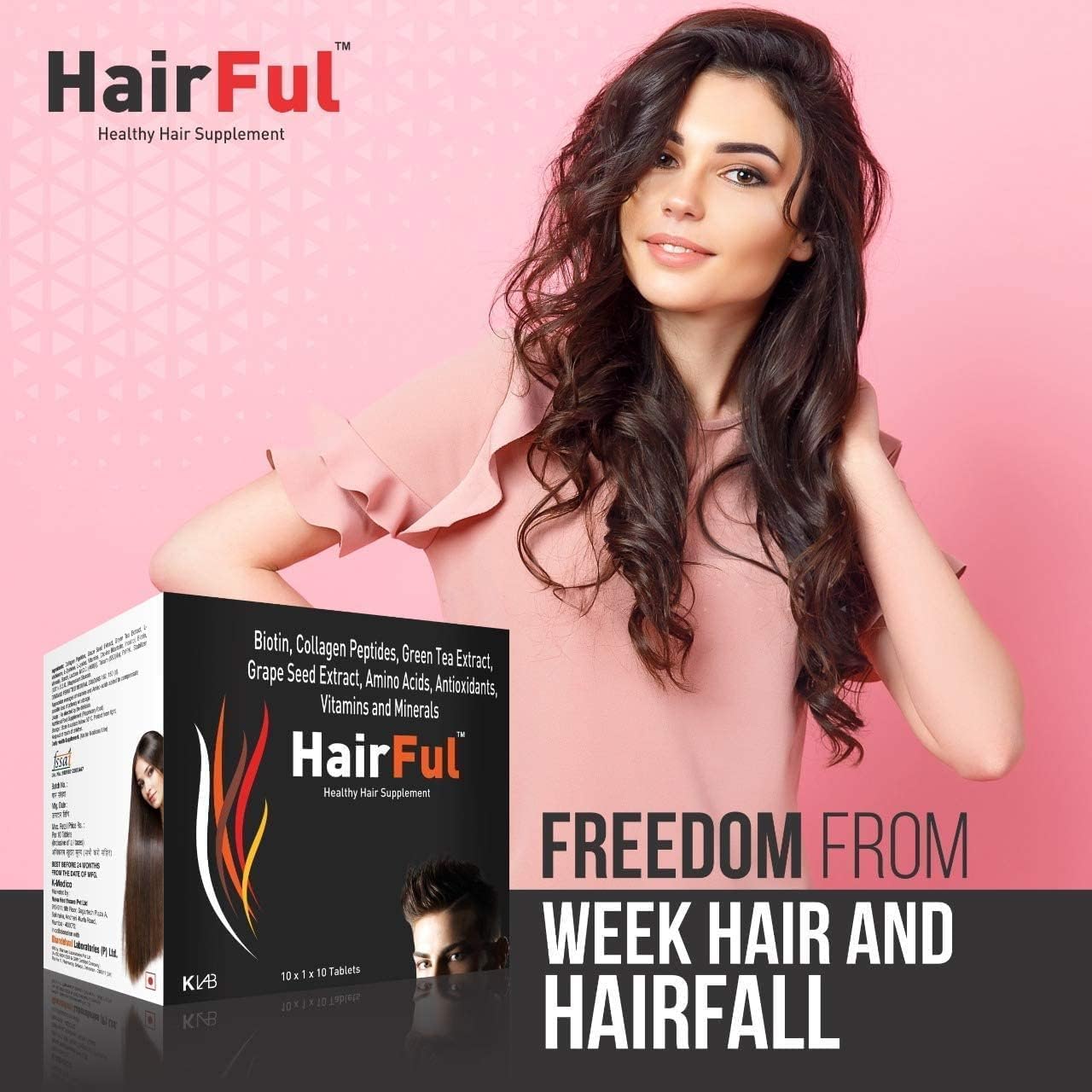 HairFul Biotin Supplement - 60 Tablets with Zero Side Effects from Pharmacylife
