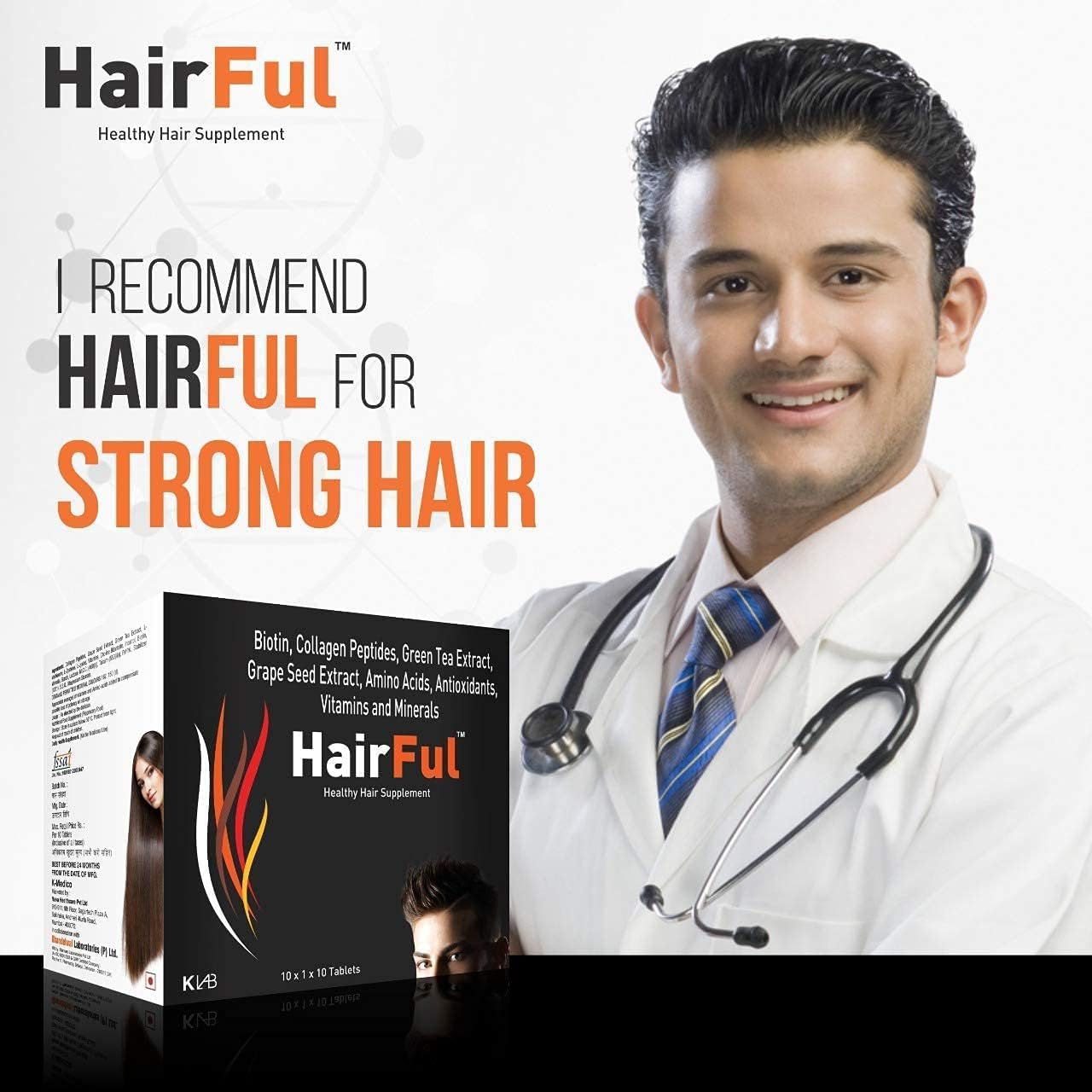 HairFul Biotin Supplement - 60 Tablets with Zero Side Effects from Pharmacylife