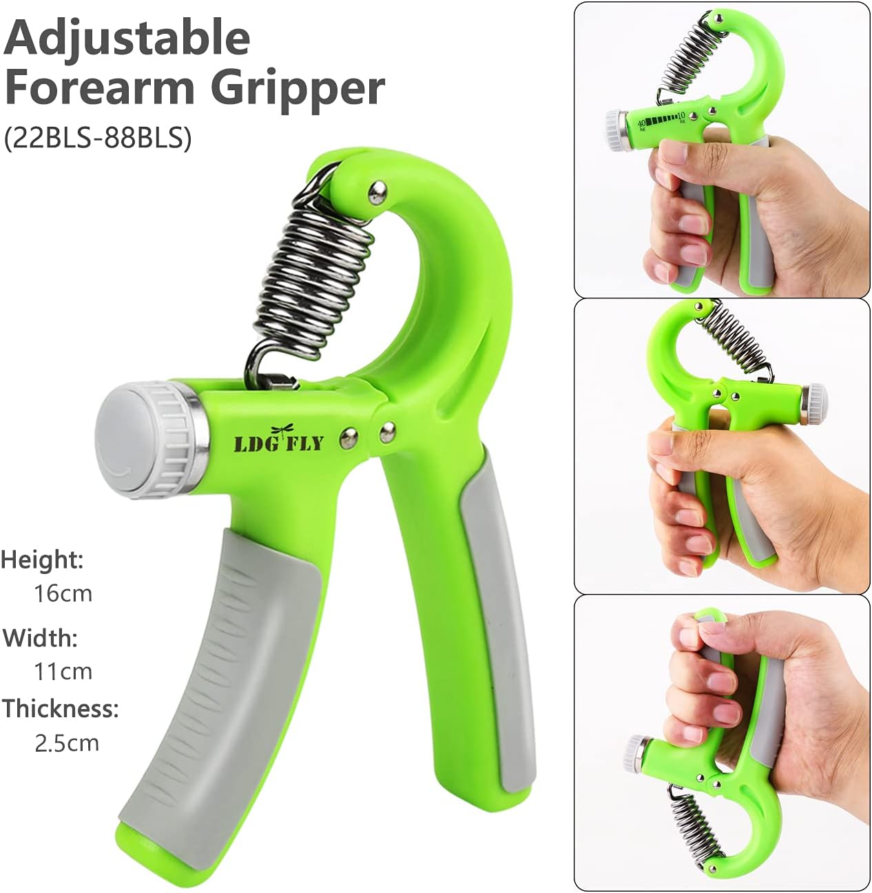 Hand Grip Strengthener Kit with Finger Exerciser, Stretchers, Gripper, and Rings - Strength Trainer for Athletes, Pianists, Guitarists