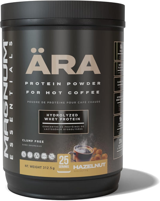 Hazelnut Allo Magnum Nutraceuticals ARA Protein Powder - 25 Servings for Coffee & Teas | Boosts Energy & Protein Intake | Low Carb & Gluten-Free