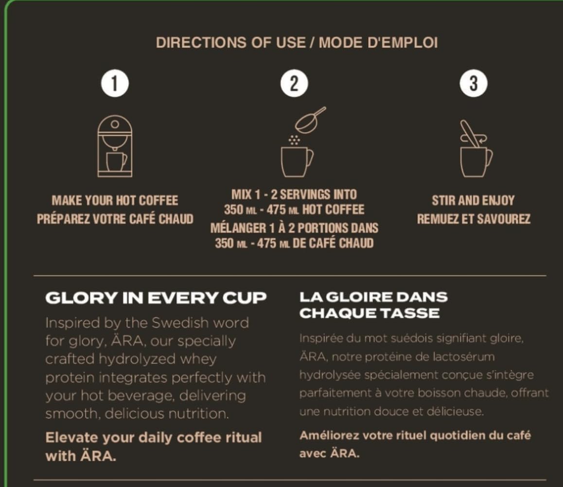 Hazelnut Allo Magnum Nutraceuticals ARA Protein Powder - 25 Servings for Coffee & Teas | Boosts Energy & Protein Intake | Low Carb & Gluten-Free