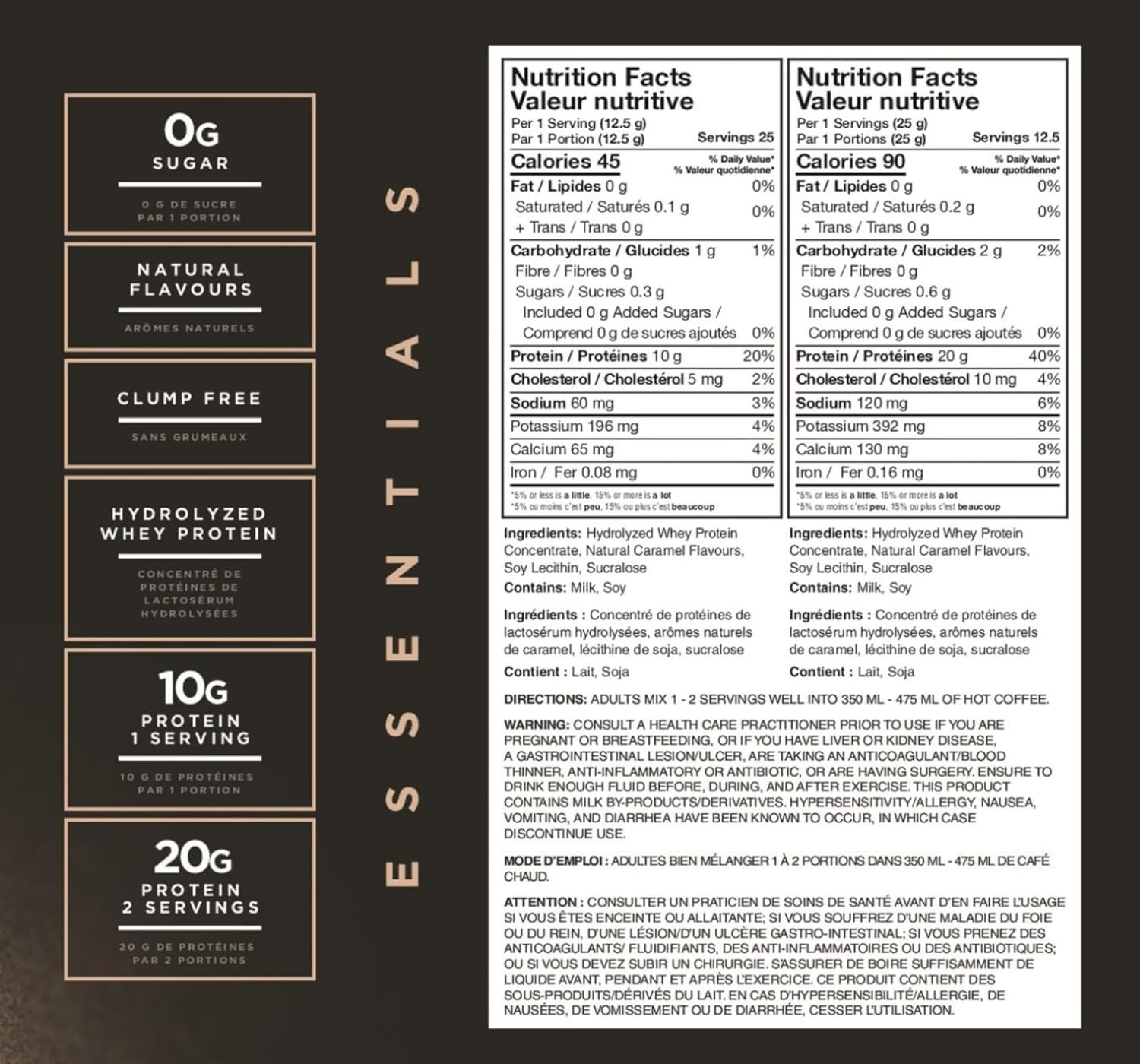 Hazelnut Allo Magnum Nutraceuticals ARA Protein Powder - 25 Servings for Coffee & Teas | Boosts Energy & Protein Intake | Low Carb & Gluten-Free