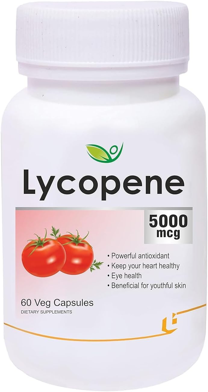 Heart Health Support: Lycopene with Multivitamins 5000mcg Antioxidant Supplement - 60 Veg Capsules