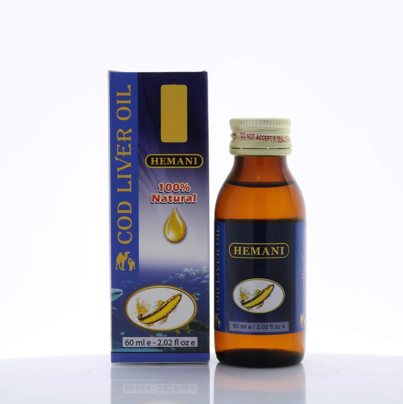 Hemani Cod Liver Oil 60mL (2 FL OZ) - Dietary Supplement