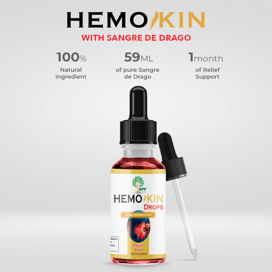 Hemokin Drops with Sangre de Drago for Healing Wounds and Digestive Health - 2 Oz