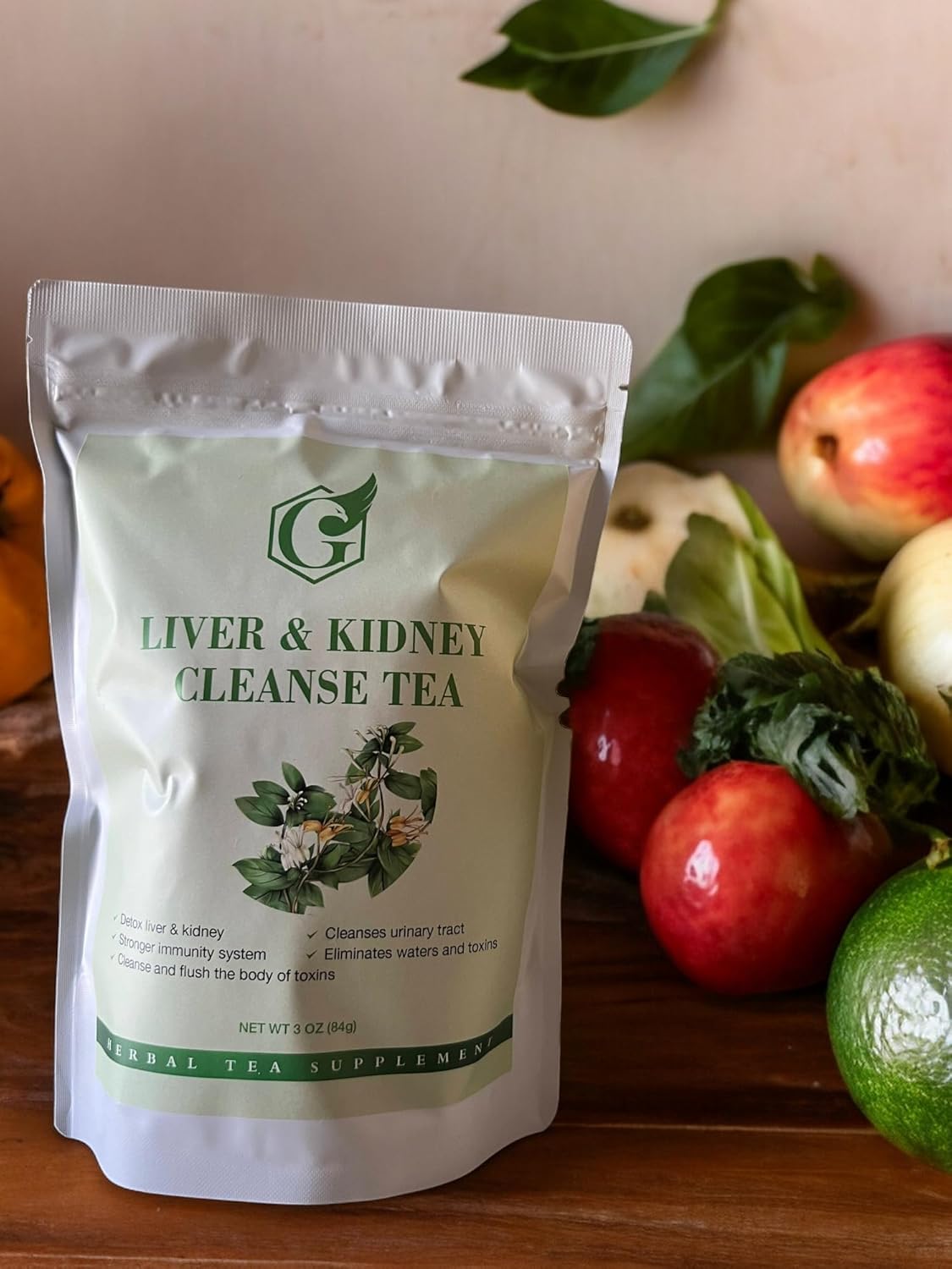 Herbal Liver & Kidney Cleanse Tea, Natural Support for Urinary Tract Health, 3 oz, 28 Tea Bags