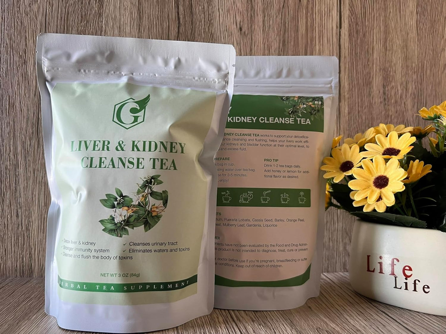 Herbal Liver & Kidney Cleanse Tea, Natural Support for Urinary Tract Health, 3 oz, 28 Tea Bags