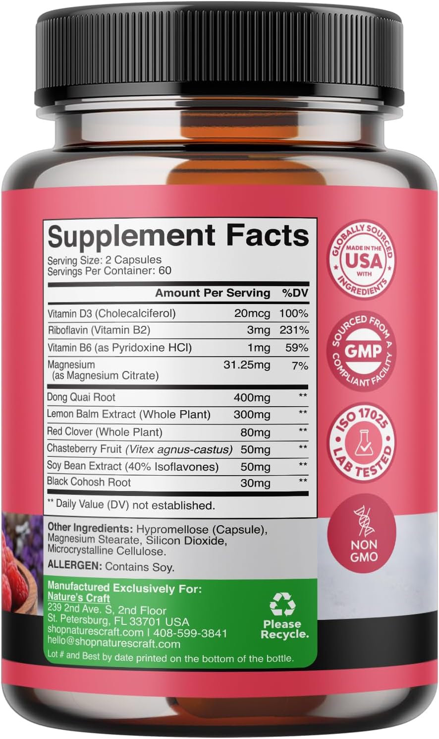 Herbal Menopause Supplement Bundle for Women: Night Sweats & Mood Support + Herbal Thyroid Complex for Energy & Health - 120ct