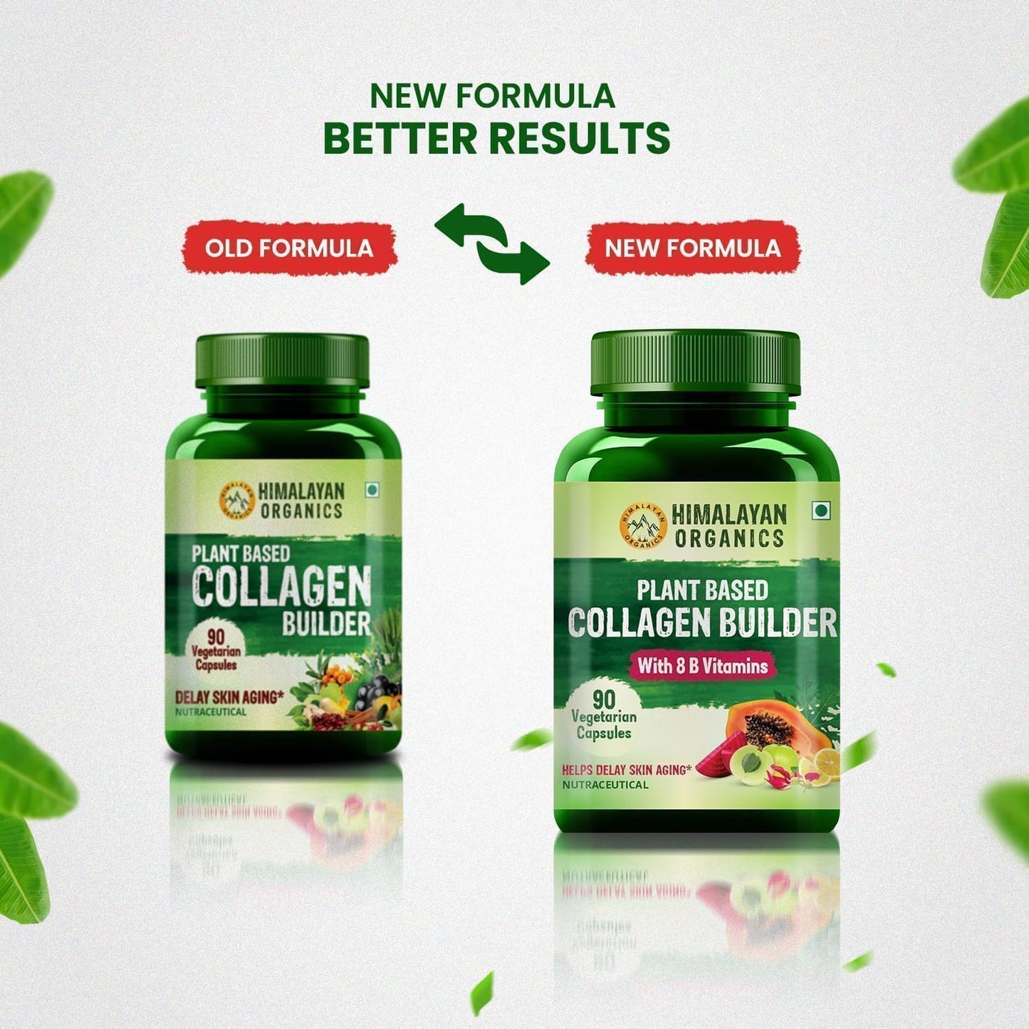 Herbal Plant-Based Collagen Booster in 90 Veg Capsules - Natural and Side Effect-Free Formula from Exportmart