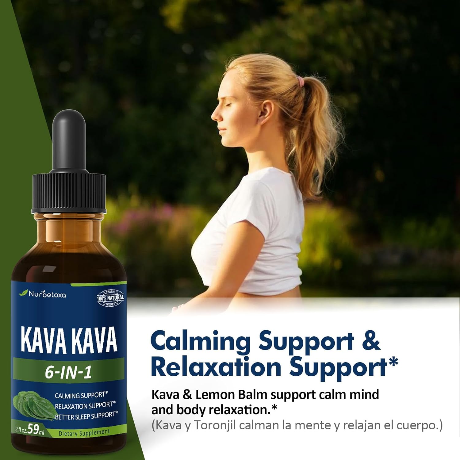 Herbal Tincture with Kava for Calming, Relaxation, and Better Sleep - 2oz Bottle