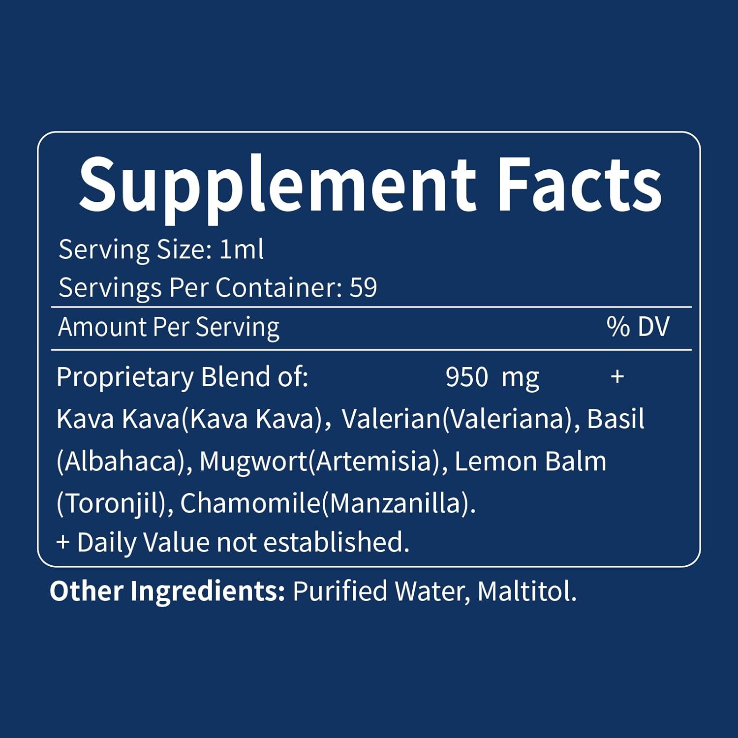 Herbal Tincture with Kava for Calming, Relaxation, and Better Sleep - 2oz Bottle