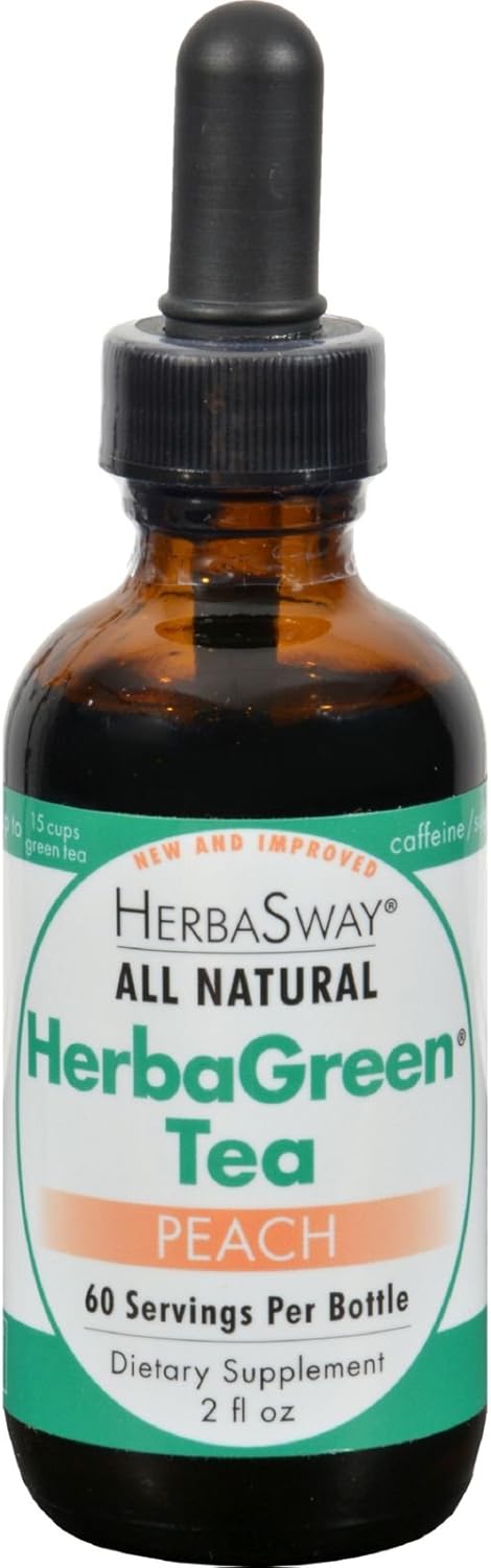 Herbasway Herba Sway Peach Flavored Herbagreen Tea Liquid - 2 fl oz