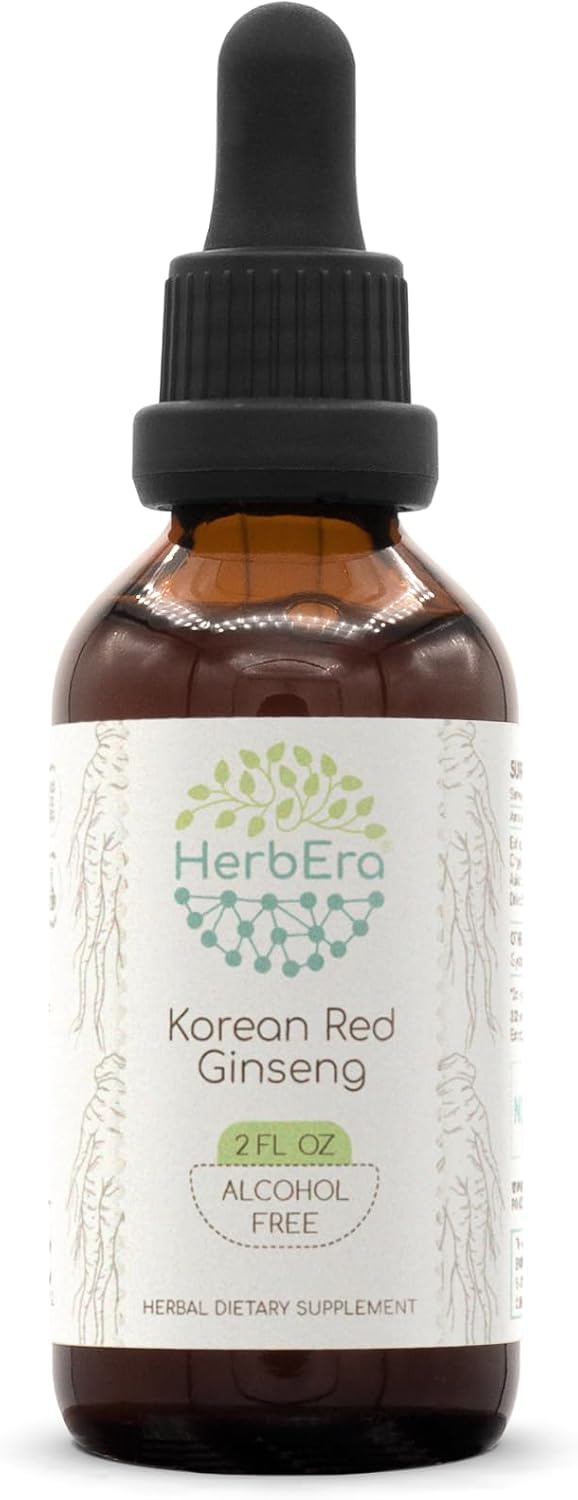 HerbEra Korean Red Ginseng B60 Alcohol-Free Extract Tincture - 2 fl oz