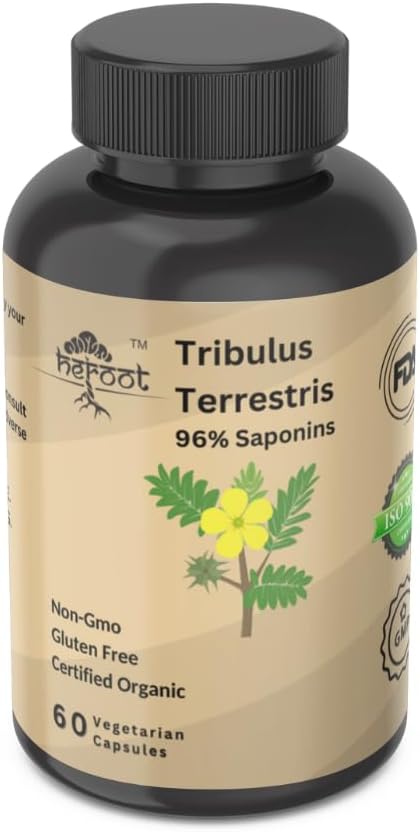 Heroot Tribulus Terrestris Energy and Stamina Booster Supplement for Men and Women - 20 Capsules Pack