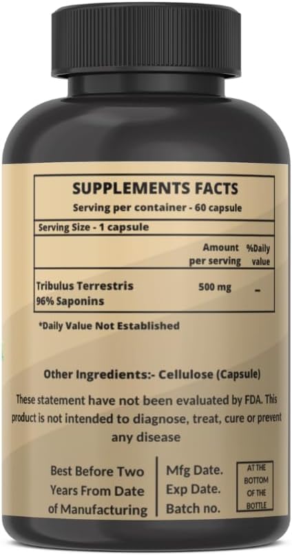 Heroot Tribulus Terrestris Energy and Stamina Booster Supplement for Men and Women - 20 Capsules Pack