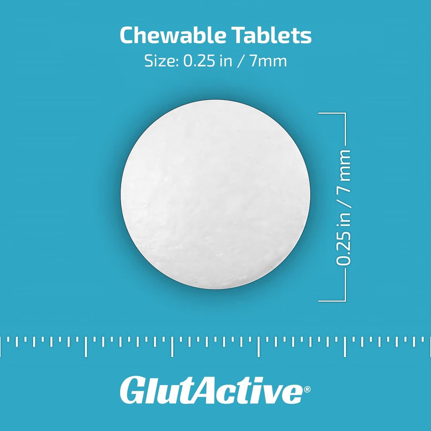 High-Absorption GlutActive MAG Magnesium 750mg Chewable Tablets with 5 Sources - Sugar-Free - 30 Tablets