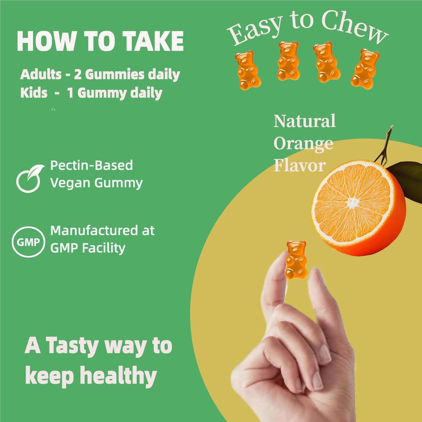 High Absorption PEXCIN Magnesium Glycinate Gummies - 1000mg Complex Supplement for Calm & Better Sleep - Sugar Free, Potassium, Vitamin D&B6 - 90 Counts Orange - Adults & Kids