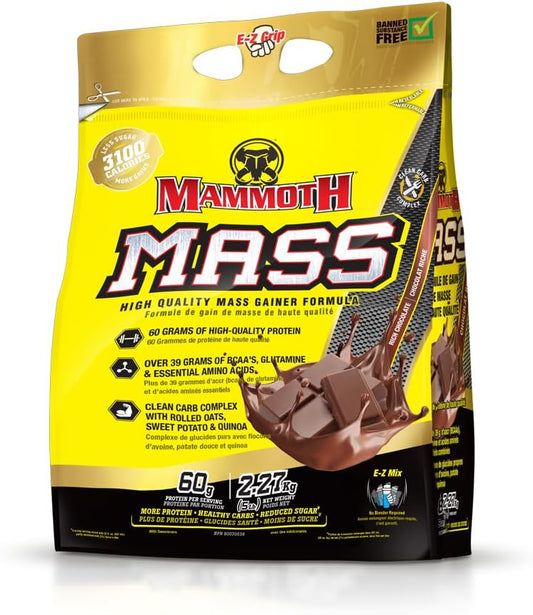 High Calorie Protein Powder Weight Gainer, Whey Isolate & Casein Blend for Workout Smoothies, Low Sugar, Chocolate Flavor - 5lb