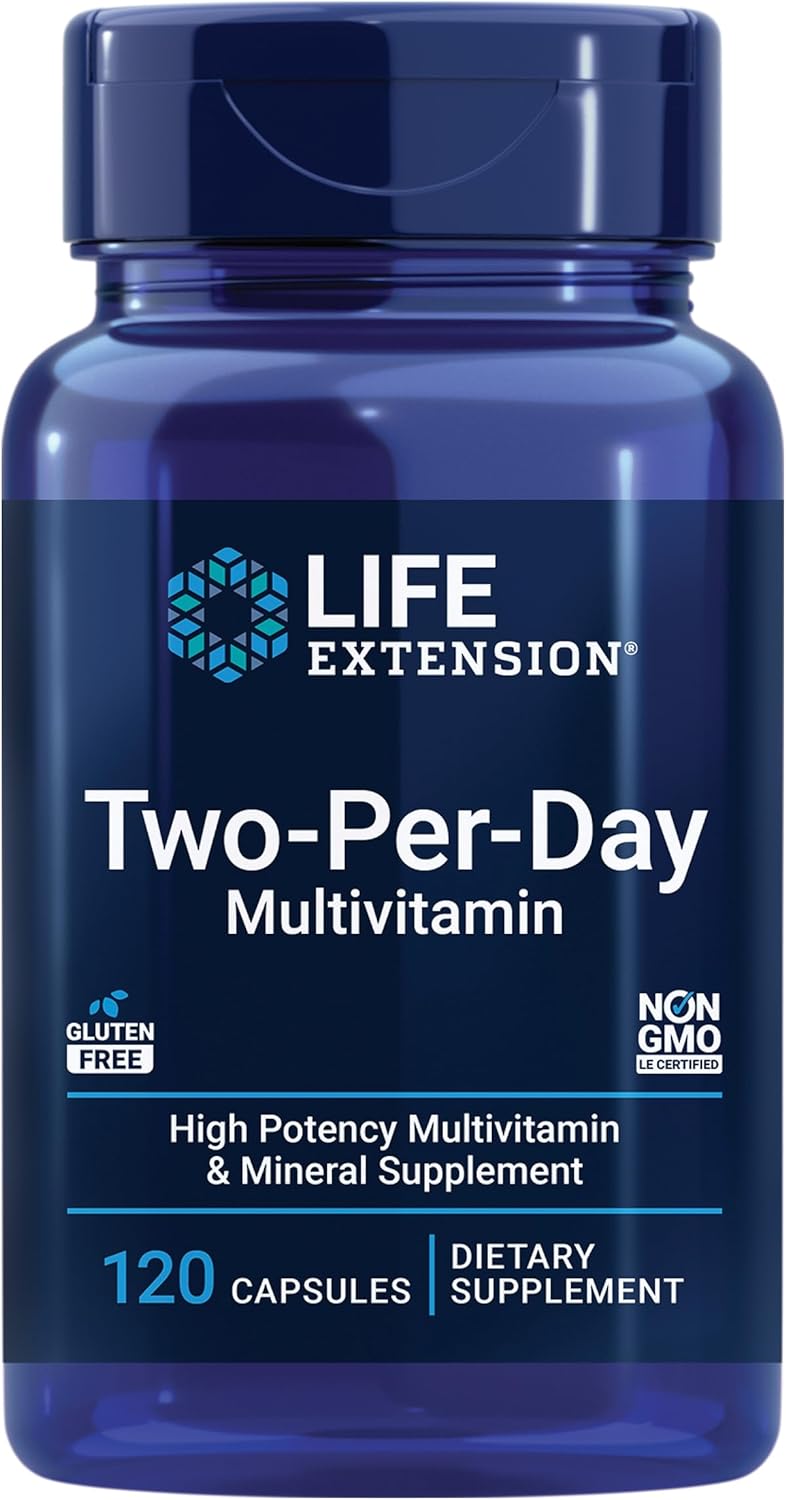 High Potency 2-Per-Day Multivitamin 240 Tablets & Capsules - Vitamin B, C, D, Zinc & 25+ Nutrients & Extracts for Life Extension