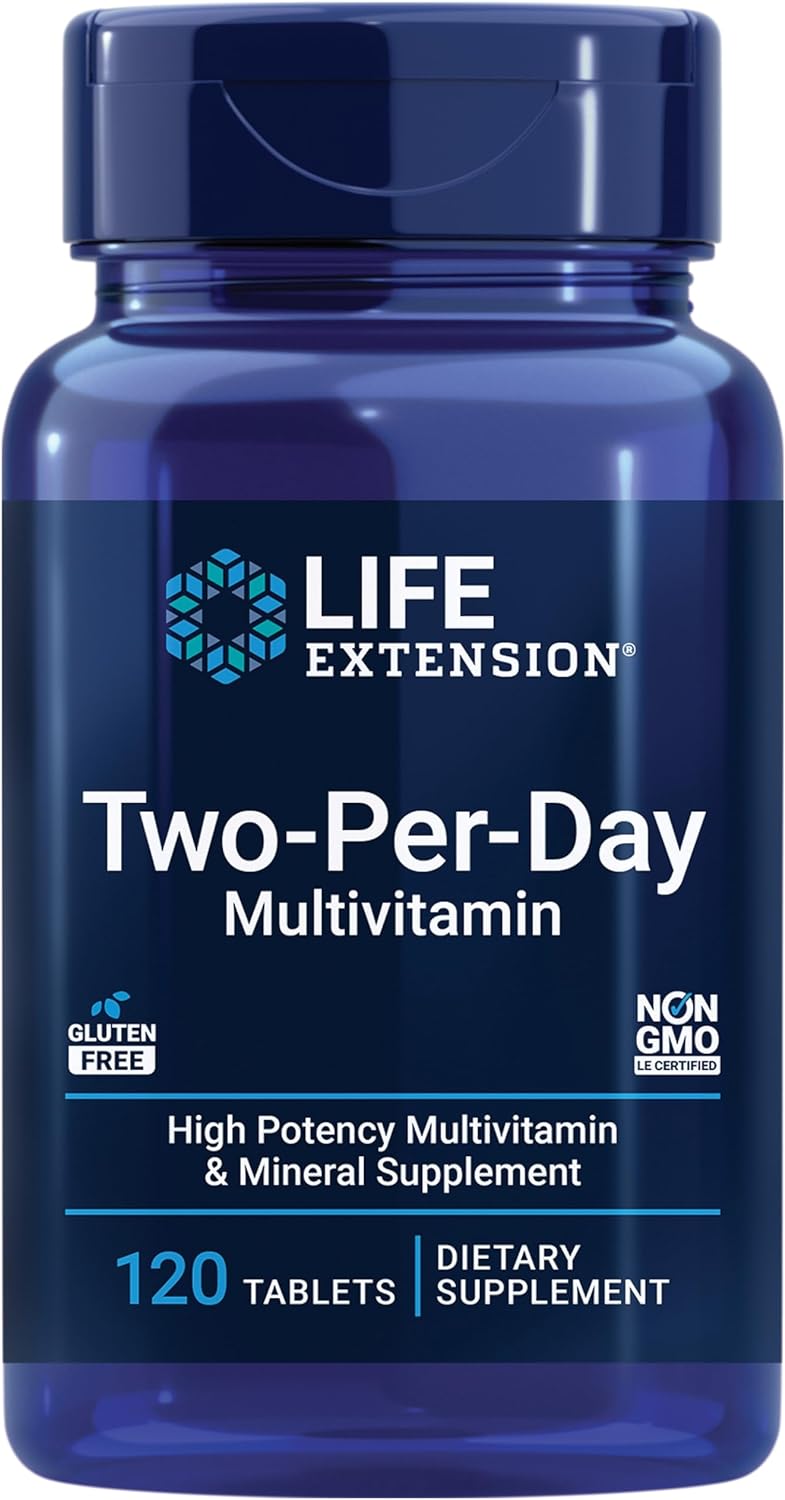 High Potency 2-Per-Day Multivitamin 240 Tablets & Capsules - Vitamin B, C, D, Zinc & 25+ Nutrients & Extracts for Life Extension