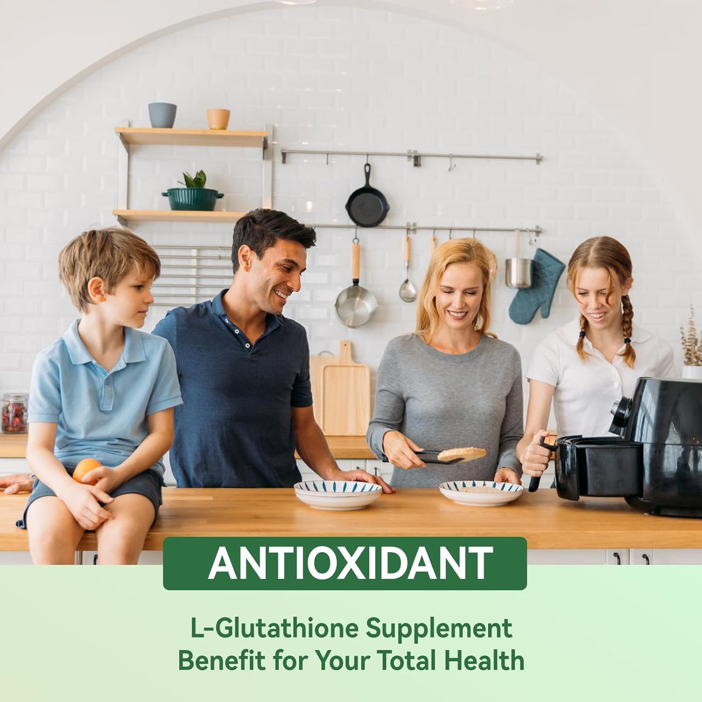 High Potency EAZGOO Glutathione Supplement - 1000mg, 60 Capsules for Immune Support & Skin Health