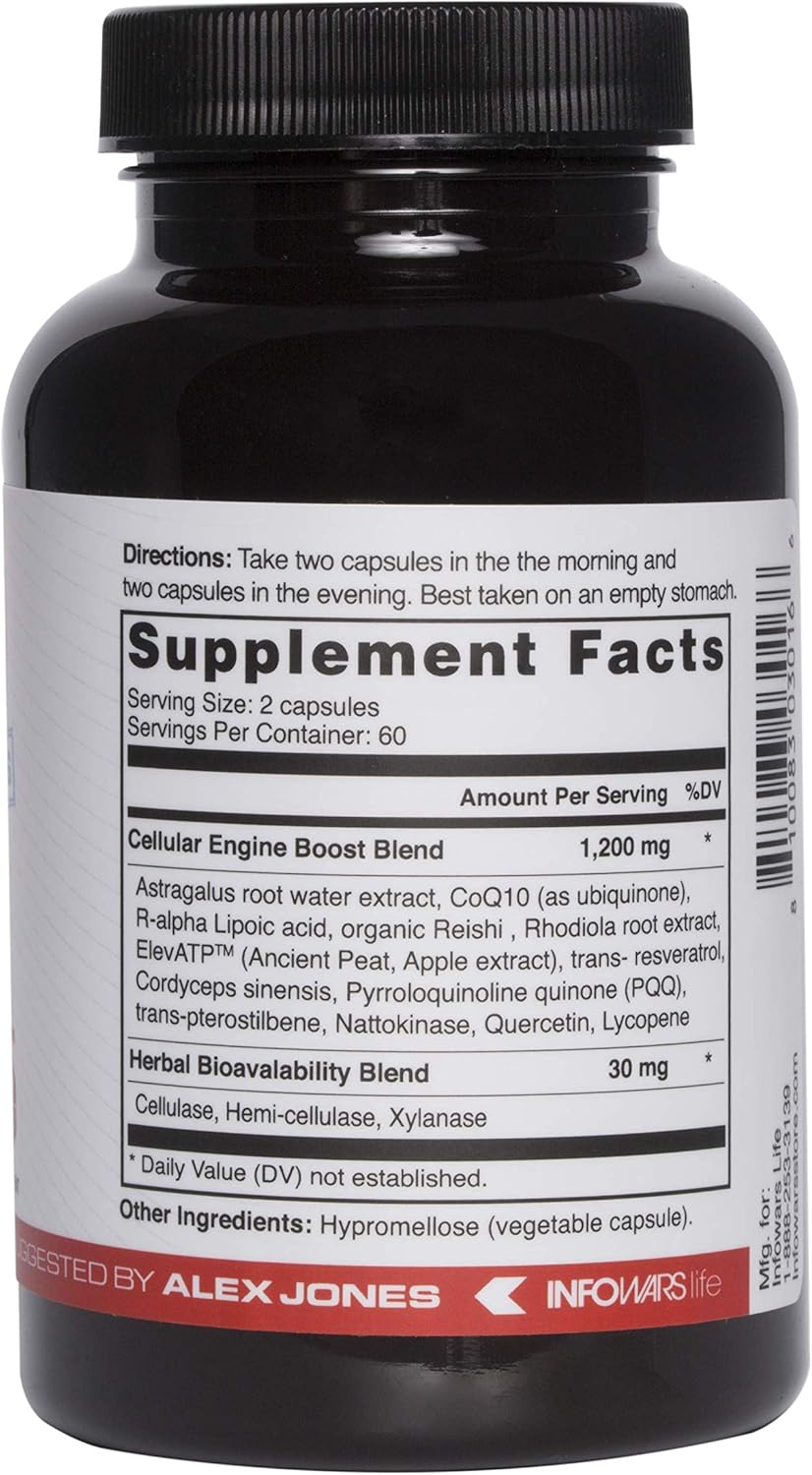 High-Potency Energy Optimizer Supplement with CoQ10 & BioPQQ - 120 Capsules