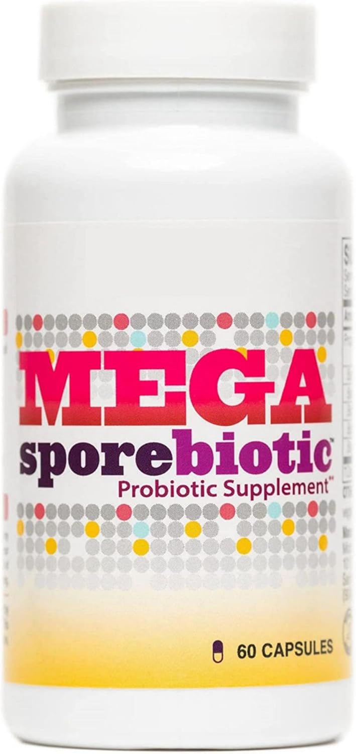 High Potency Mega Spore Probiotic Supplement - 60 Count for Digestive and Immune Health - Potent Spore-Based Formula