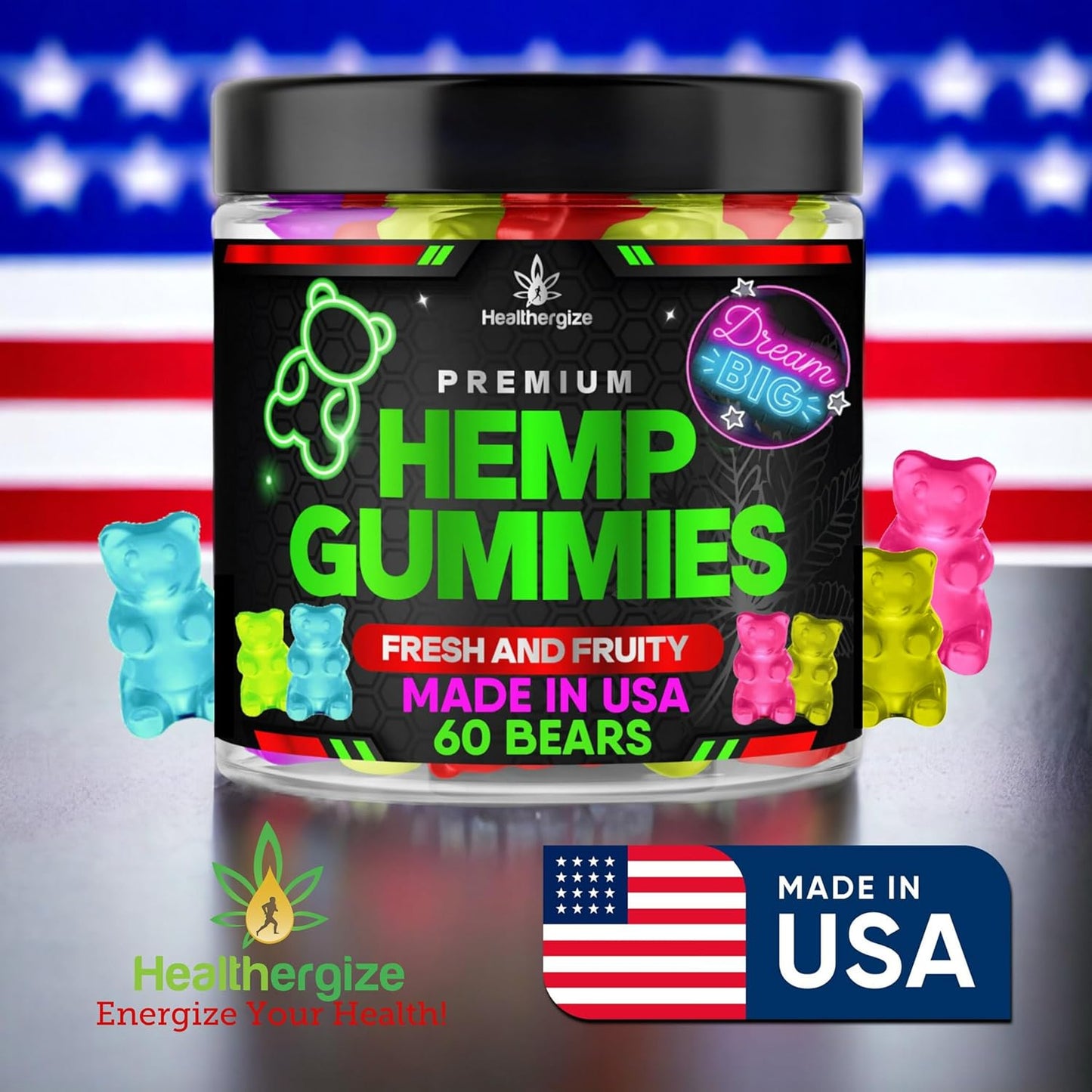 High Potency metabolism booster Oil Infused Gummy Bears for Deep Bedtime Relief - Natural Omega, Fruity Tasty Edibles for Relaxation, Mood Balance - USA Made