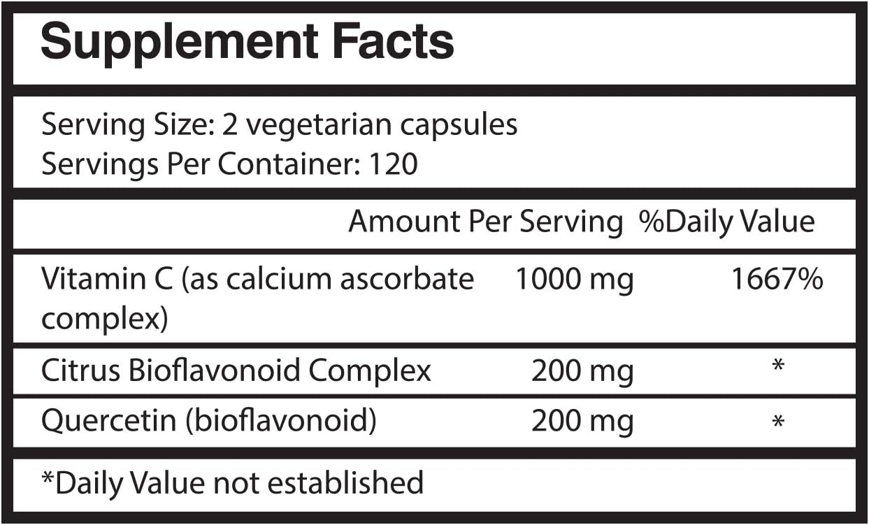 High Potency Nature's Lab Vitamin C 1000mg - 240 Tablets for Immune Support & Antioxidant Protection