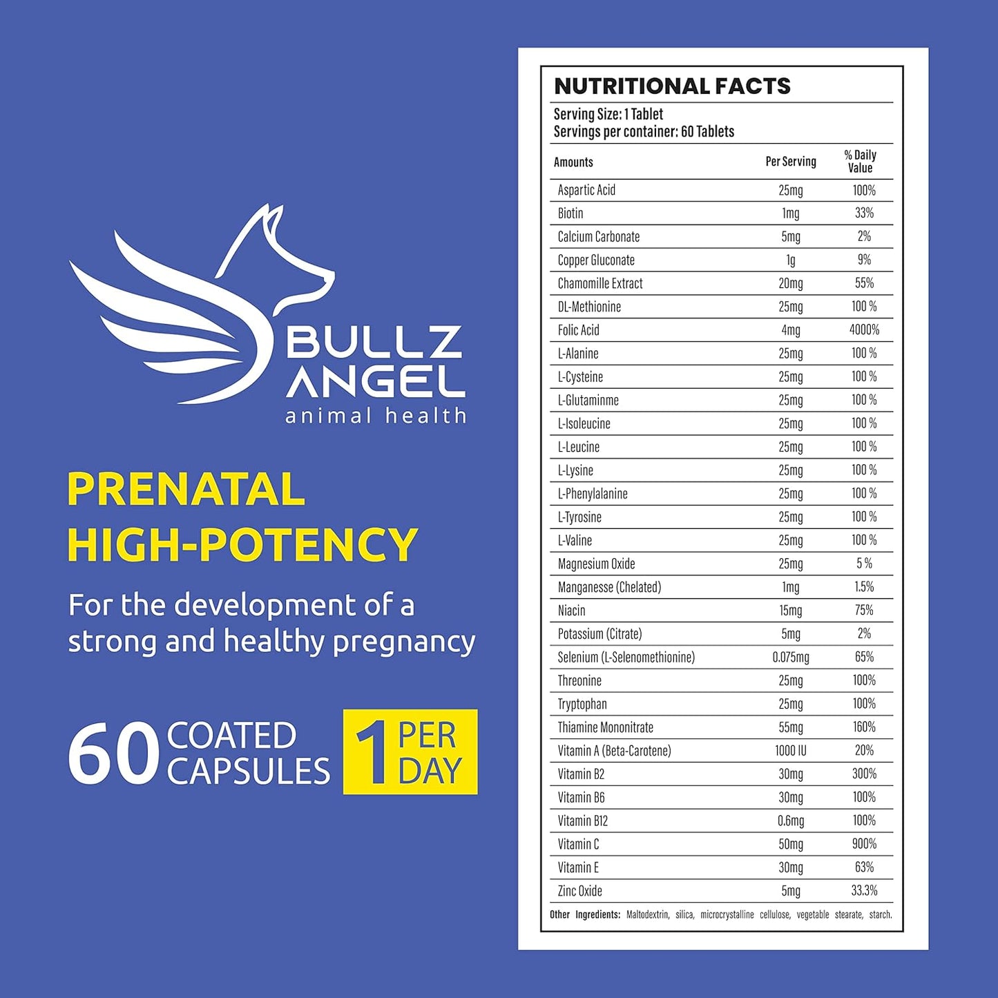High-Potency Prenatal Vitamins by Bullz Angel