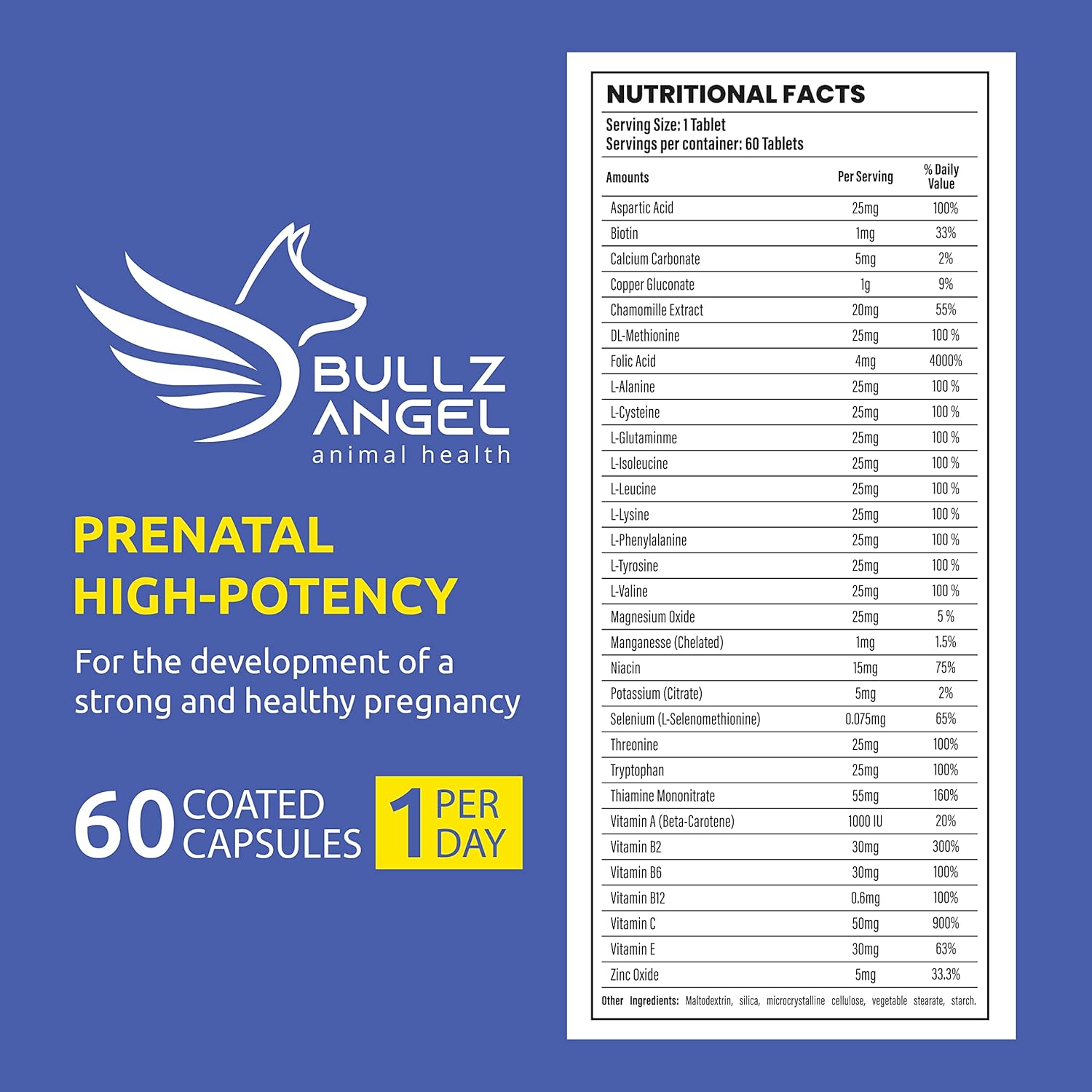 High-Potency Prenatal Vitamins by Bullz Angel