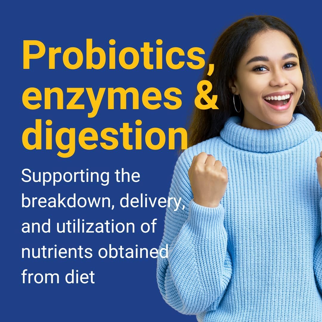 High Potency Probiotic Supplement for Digestive & Gut Health - 60 Billion CFU, Supports Immune System, Occasional Digestive Issues - 60ct