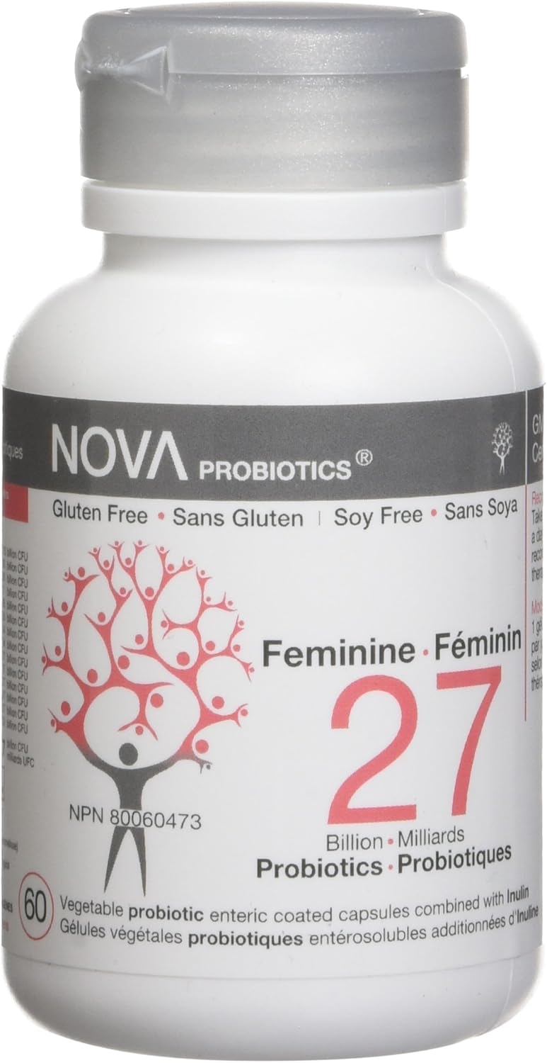 High Potency Probiotic Supplement for Women - 27 Billion CFUs - 60 Vegan Capsules