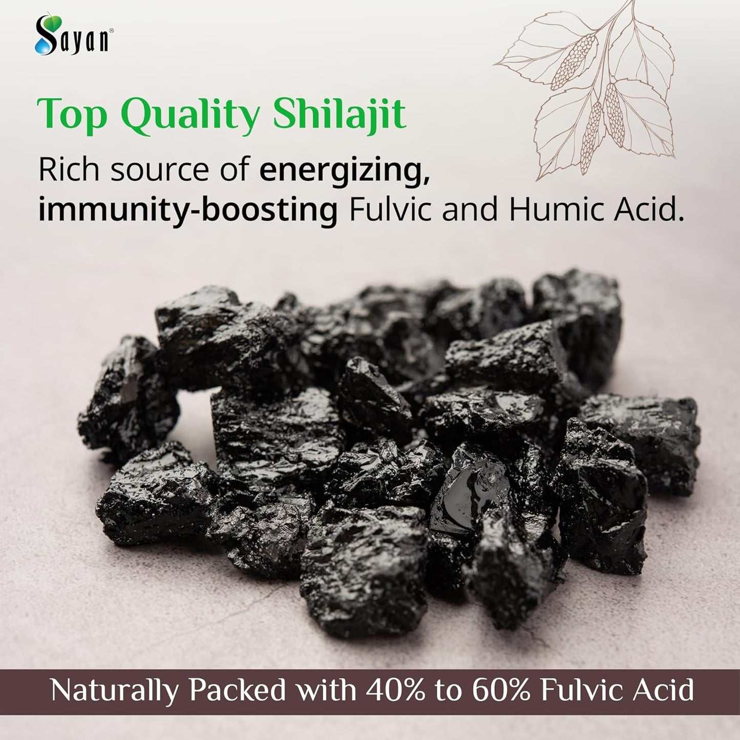 High-Potency Sayan Shilajit Tablets, 24,000mg Supplement with 85+ Trace Minerals, Lab-Tested for Purity - 120 Tablets, 2-4 Month Supply