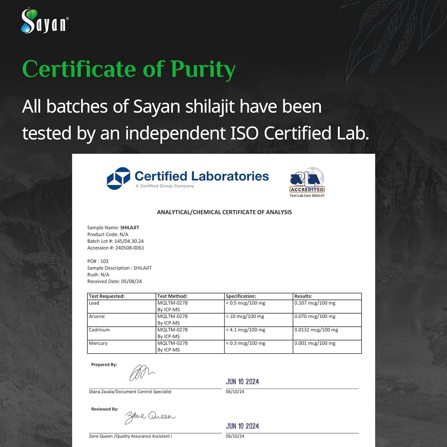 High-Potency Sayan Shilajit Tablets, 24,000mg Supplement with 85+ Trace Minerals, Lab-Tested for Purity - 120 Tablets, 2-4 Month Supply