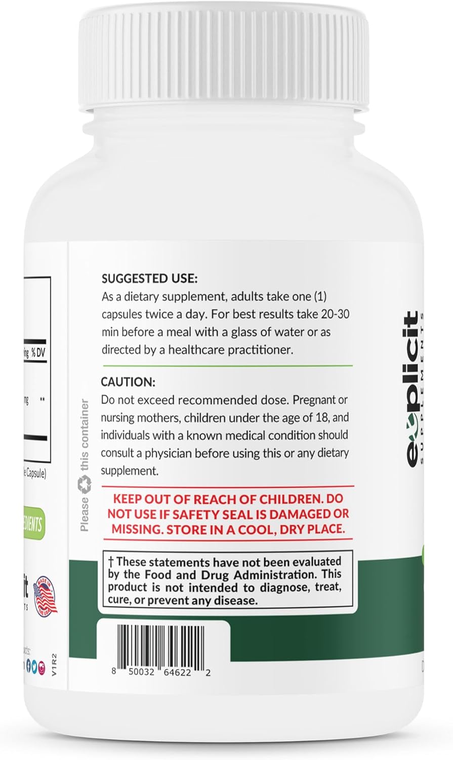 High Potency Vegan Chlorella Superfood Capsules - 1000mg Daily, 60 Capsules