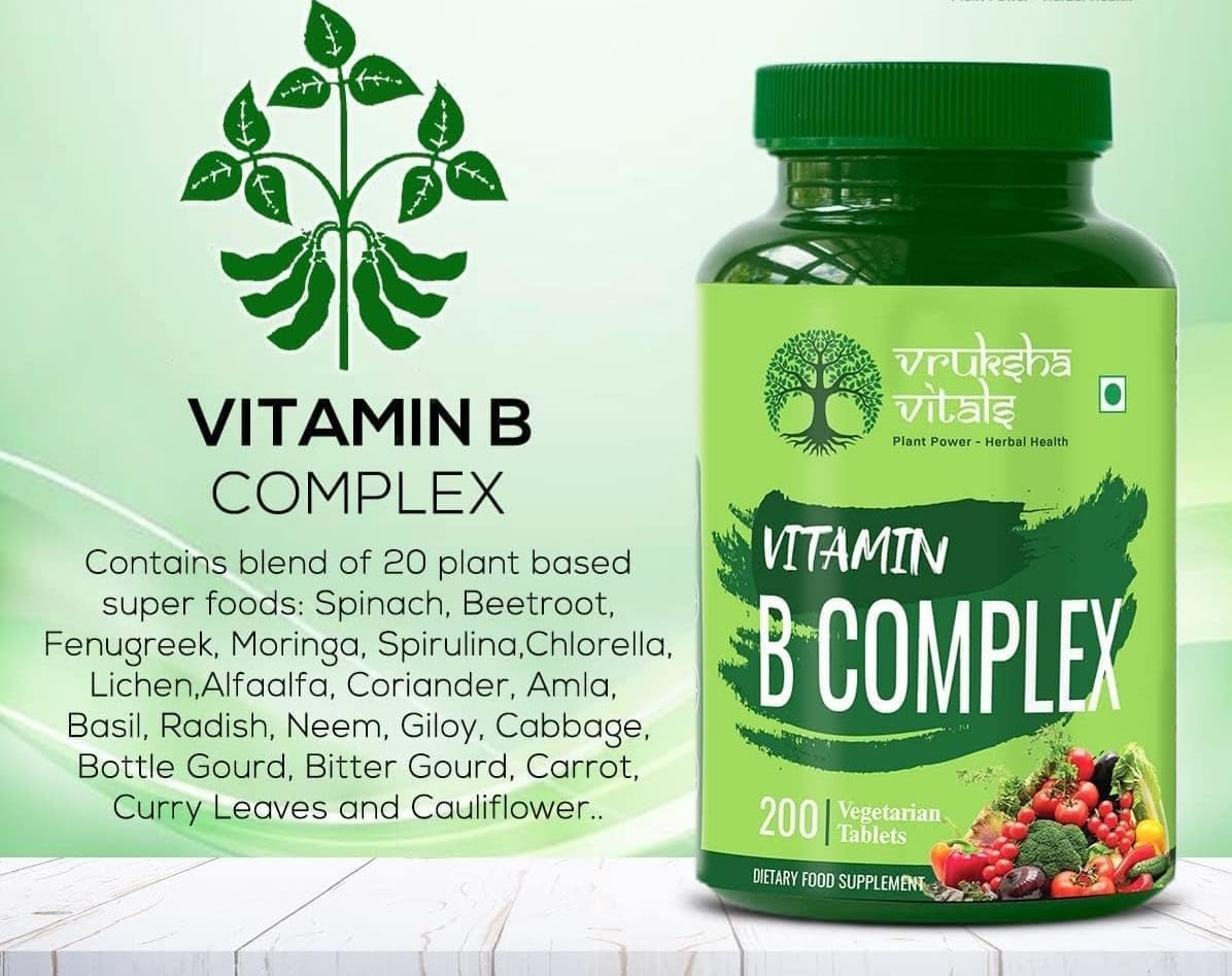 High Potency Vitamin B Complex 100% RDA - 200 Tablets/Capsules - B Vitamins Supplement for Energy and Metabolism Support