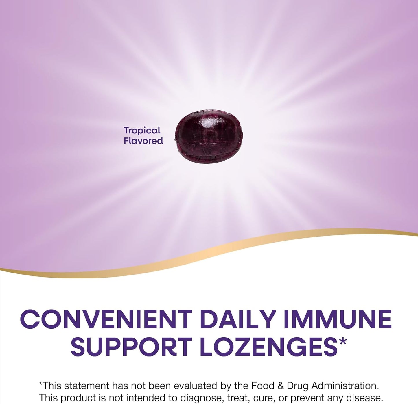High Potency Vitamin C Elderberry Lozenges for Immune Support, 24 Tropical Flavored Pack